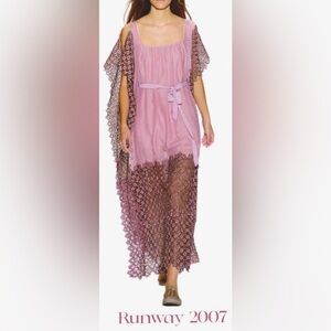 Rare Runway Bcbgmaxazria 2007 Light Lavender Woven Voile Dress Elegant Luxury
